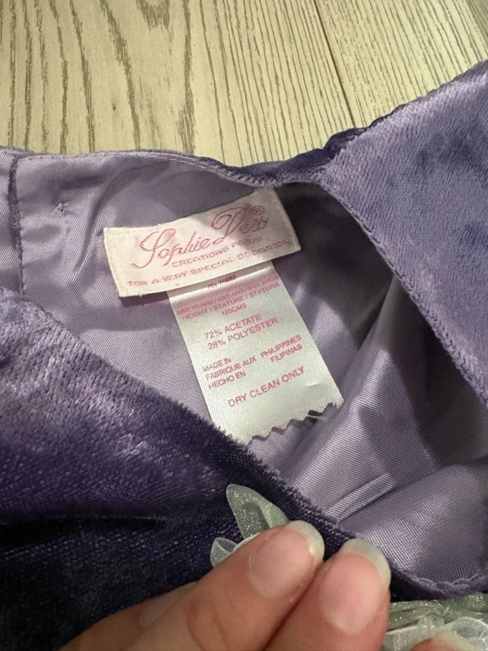 Sophie Dess Paris Creations Purple Fancy Dress Size 6X/7